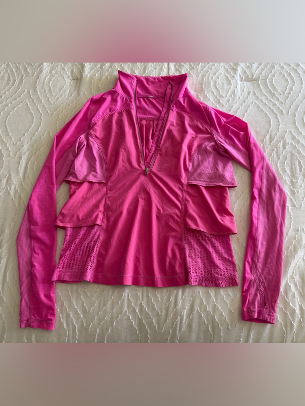 lululemon athletica Pink Long Sleeve Half-Zip Performance Top